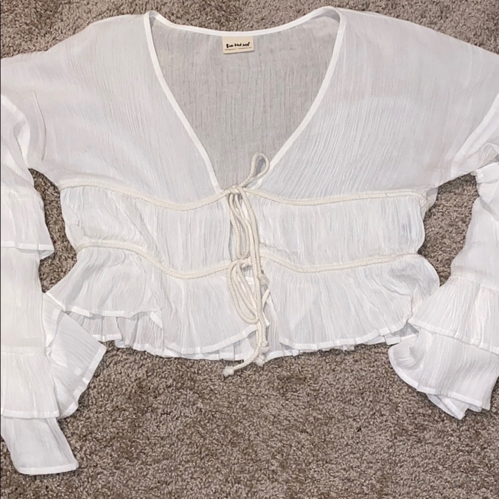 Three Bird nest white long sleeve